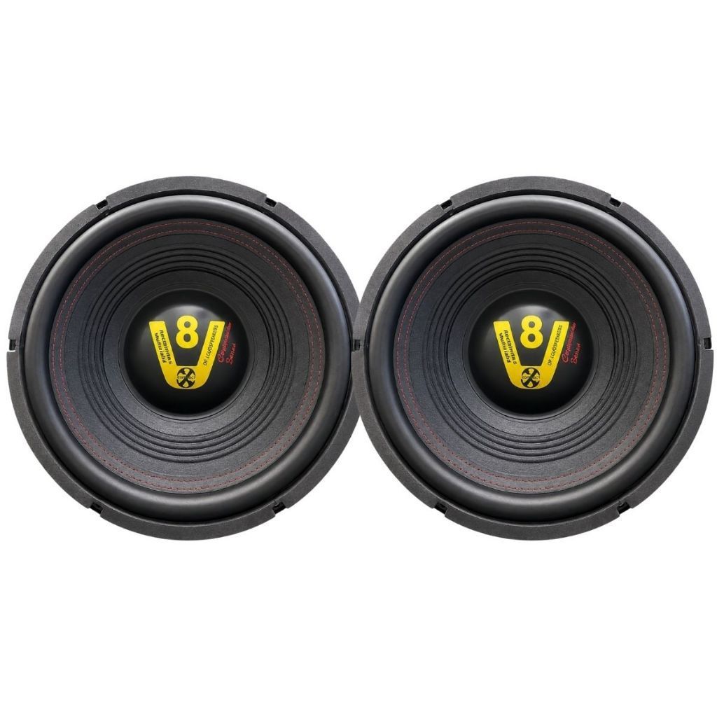 PAR ALTO FALANTE 12 POL V8 SUBWOOFER 300W RMS 4 OHMS PRETO CARCAÇA PP