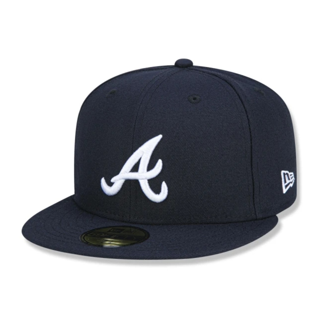 BONÉ NEW ERA 59FIFTY ATLANTA BRAVES MLB — ABA RETA | FECHADO (FITTED) ORIGINAL