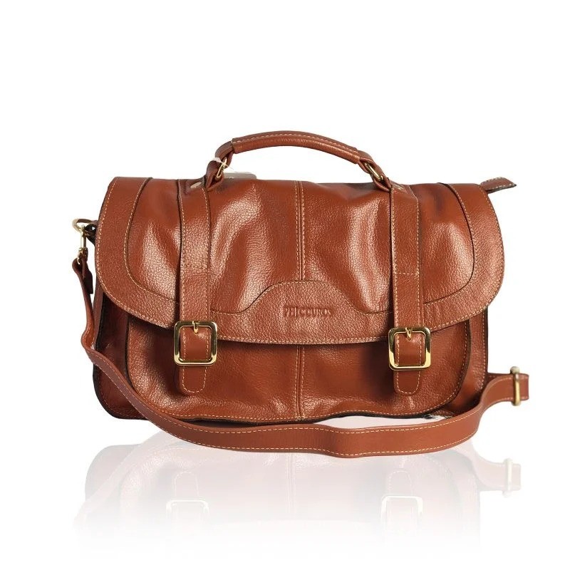 Bolsa Carteiro Kahena Couro Legítimo - Terracota