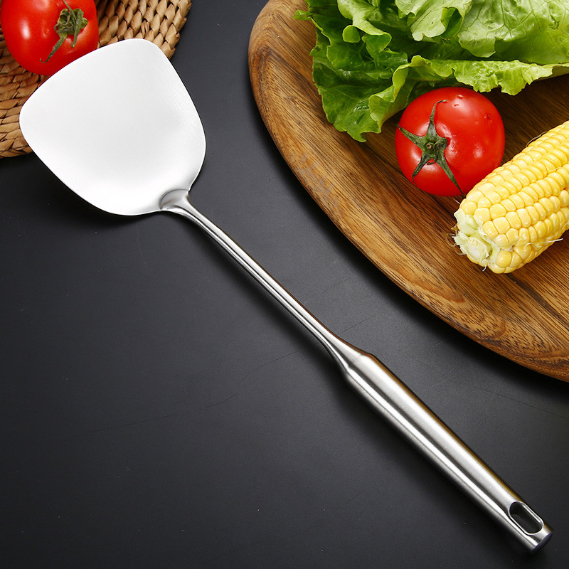 Ogman espátula de aço inoxidável, espátula de cozinha, utensílios de cozinha, ferro, parto, cozinha, cópia única, alça l