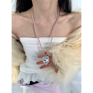 Rosa estilo coreano doce legal preguiçoso gato luz colar de luxo feminino novo estilo Millennium moda pérola incrustada 