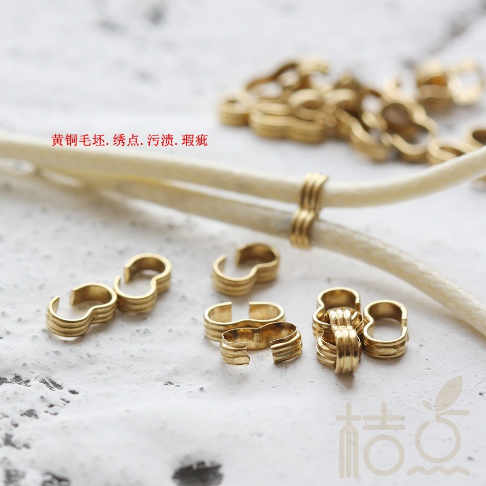 Acessórios de jóias DIY acessórios de bronze 7*1.6mmW fivela corda de couro acessórios fivela de ajuste de corda de cera