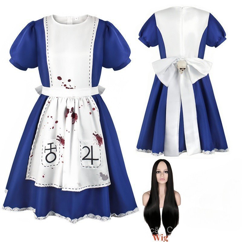 Novidades: Vestido de Empregada da Princesa Alice do Anime, Avental, Fantasia de Cosplay do Jogo Madness Returns para Mu