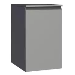 Balcão Armário de Cozinha 40 cm 1 Porta Suspenso Cinza Nice Madesa XJ