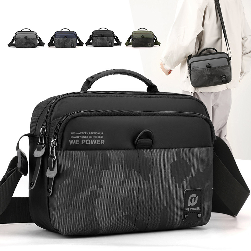 Novo estilo Street Wear bolsa masculina Horizontal ombro mensageiro saco de viagem Mini mochila masculina leve simples s