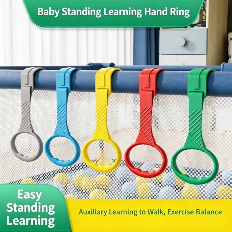Anéis de Plástico EC para Andador de Bebê com Cantos Arredondados e Suaves, Barra de Puxar, Perfeito para Aprender a And