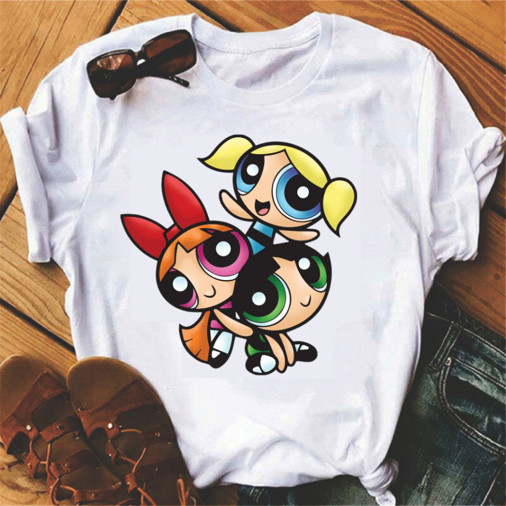 Camisetas Baby Look Super Poderosas Docinho Lindinha Florzinha As Meninas Super Poderosa 100%Algodão