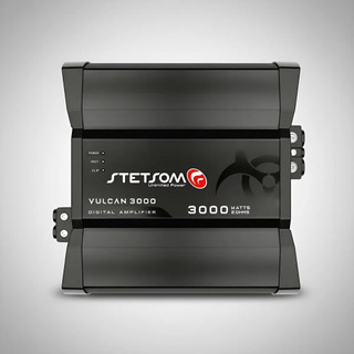 Módulo Amplificador Stetsom Vulcan 3000W RMS 1 Canal 2 Ohms Full-Range para Som Automotivo