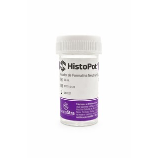 Frasco Com Formol 10% 40 ml com 20 ml de Solução Biópsia Histopot