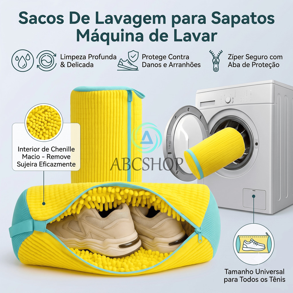 1/2/3 Sacos De Lavagem para Sapatos Máquina de Lavar