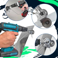 Adaptador Conector Cortador Parafusadeira De Folha Chapa Metal Corte