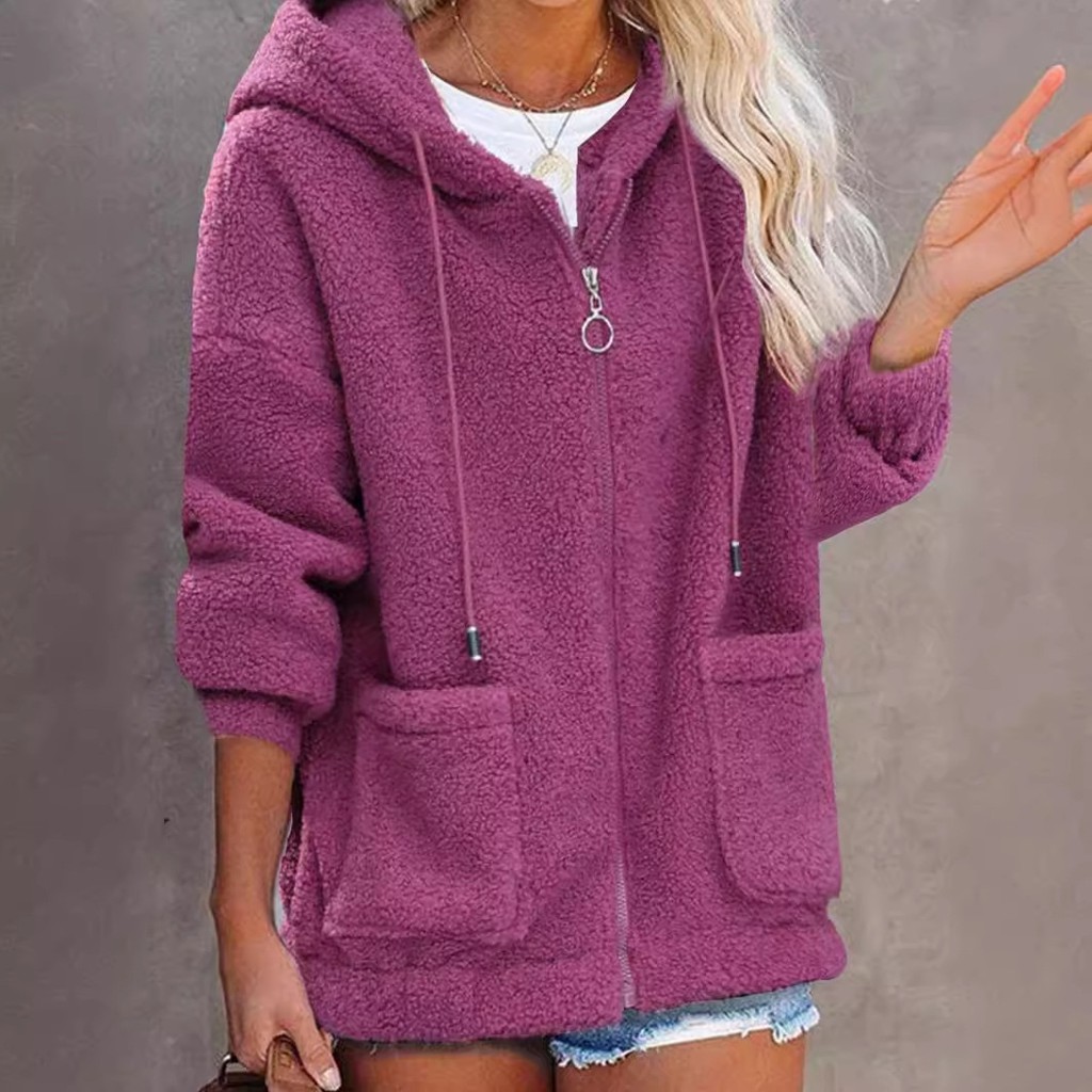 [Muito Quentinho] Casaco De Lã/Com Zíper/Conforto/Estilo Casual