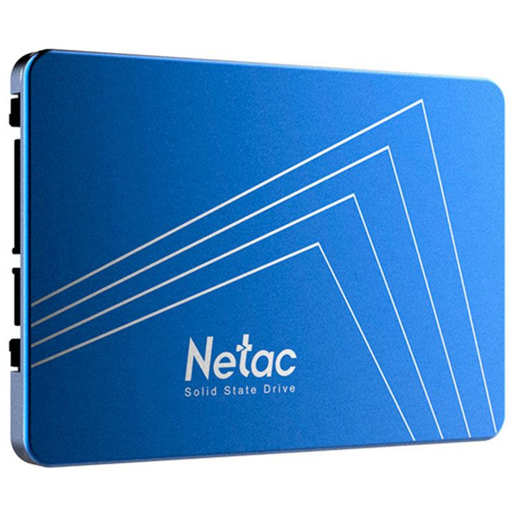 SSD Netac N600S, 512GB, 2,5", SATA III 6Gb/s, Leitura 560MB/s, Gravação 520MB/s, Azul