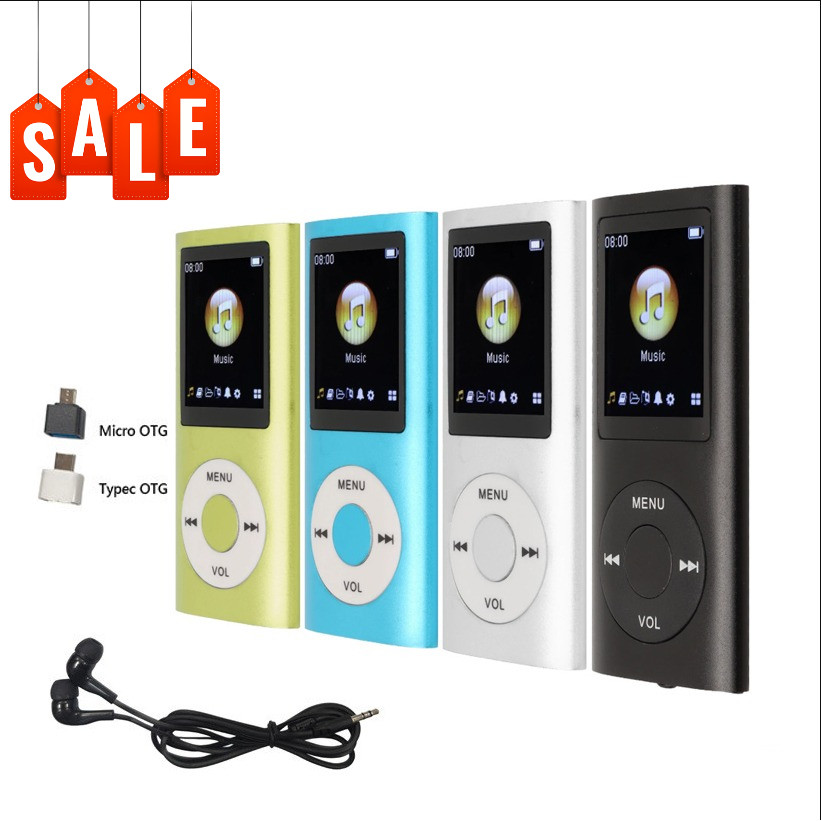 Leitor De MP3 Ultra Fino LCD Música FM Rádio Imagem Display Com Transferência OTG , Fone De Ouvido Bluetooth