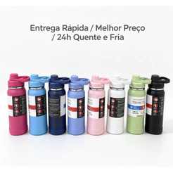 Garrafa Térmica 800ml Isolada a Vácuo, Copo InoxcomAlça PortátilConserva Calor e Frio para Uso Diário,PasseioseTrabalho