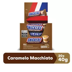Chocolate Snickers Caramelo Macchiato 20 Unidades de 40g