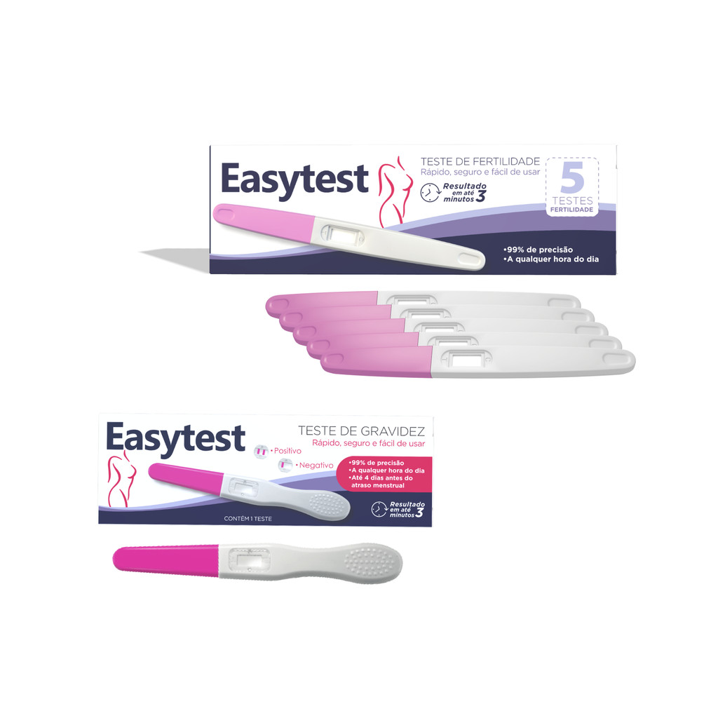 Kit Teste Fertilidade 5 Canetas + 1 Teste de Gravidez Caneta