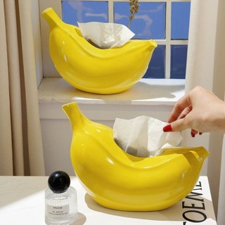 Caixa de tecido de Banana criativa sem ansiedade caixa de tecido bonito banheiro mestre reclinável ornamentos de plástic