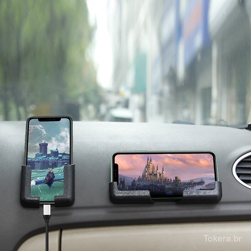 Suporte Universal para Celular de Carro, Tipo Adesivo, Suporte para Smartphone e