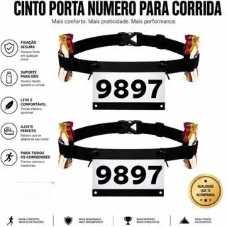 Cinto Porta Numero Para Corrida Ciclismo Carbo Gel Corrida Refletivo suporte