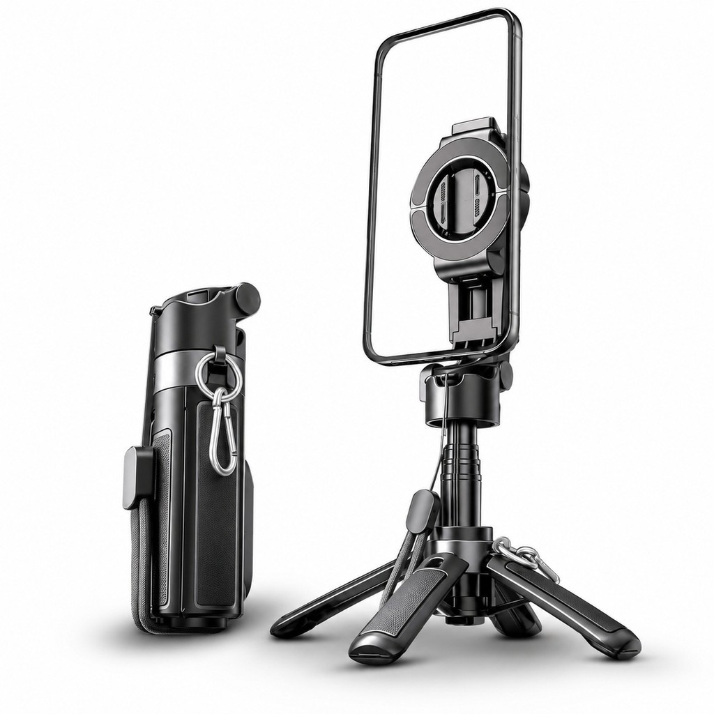 Suporte para Celular com Tripé Controle Remoto Bluetooth Magnético Altura Ajustável Universal LE-3511