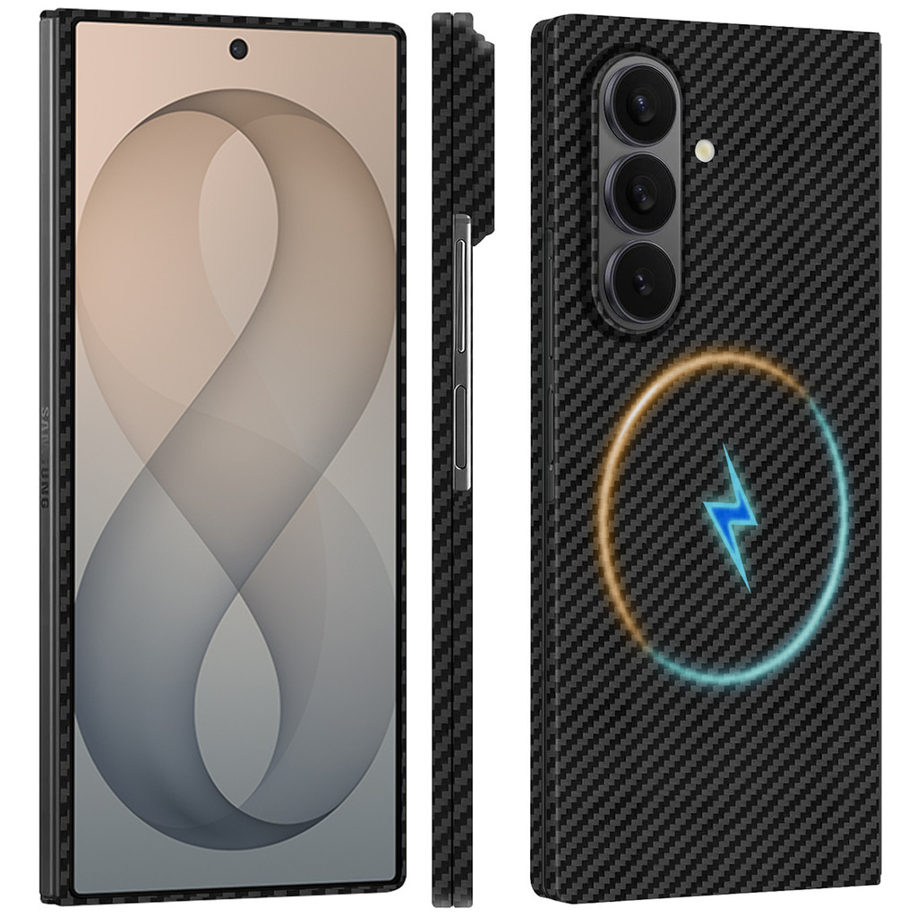 Capa Magnética De Fibra De Carbono Genuína Para Samsung Galaxy Z Fold 8 Ultra 15
