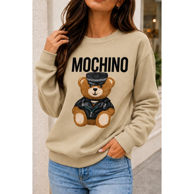 BLUSA DE FRIO FEMININA MOLETOM MOCHINO ESTILOSO CAIMENTO PERFEITO VÁRIAS CORES FLANELADO 100% ALGODÃO ENVIO 24H