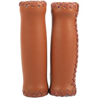 Manoplas para Guidão de Bicicleta Beach Cruiser, Manoplas de Couro Sintético Retrô para Ciclismo, Manoplas para Guidão d