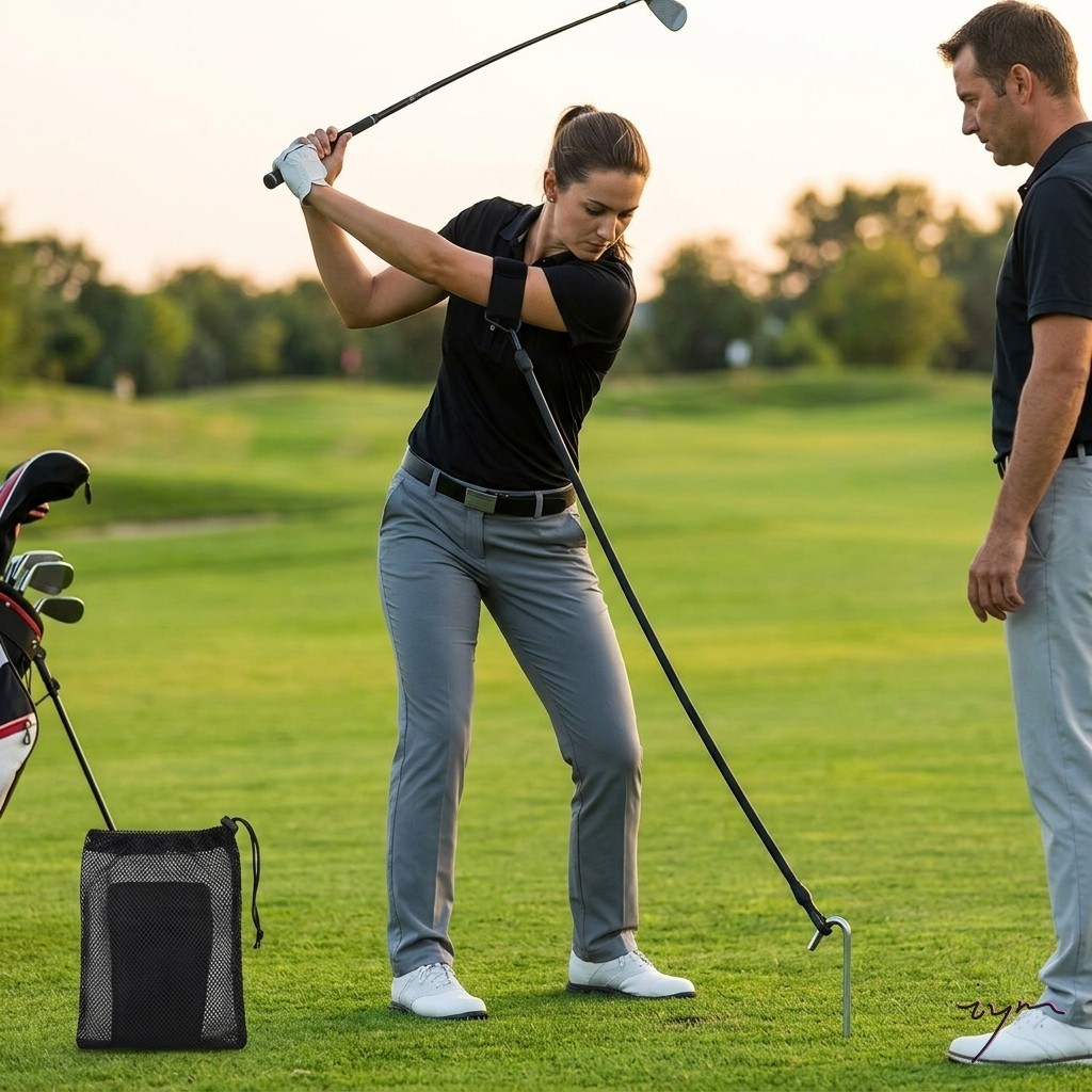 Faixa De Resistência Elástica Para Instrutor De Swing De Golfe Jogadores Avançados Iniciantes