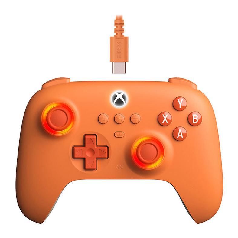 Controle 8BitDo Ultimate C, Com  fio, Para Xbox, Laranja, 82CF05D