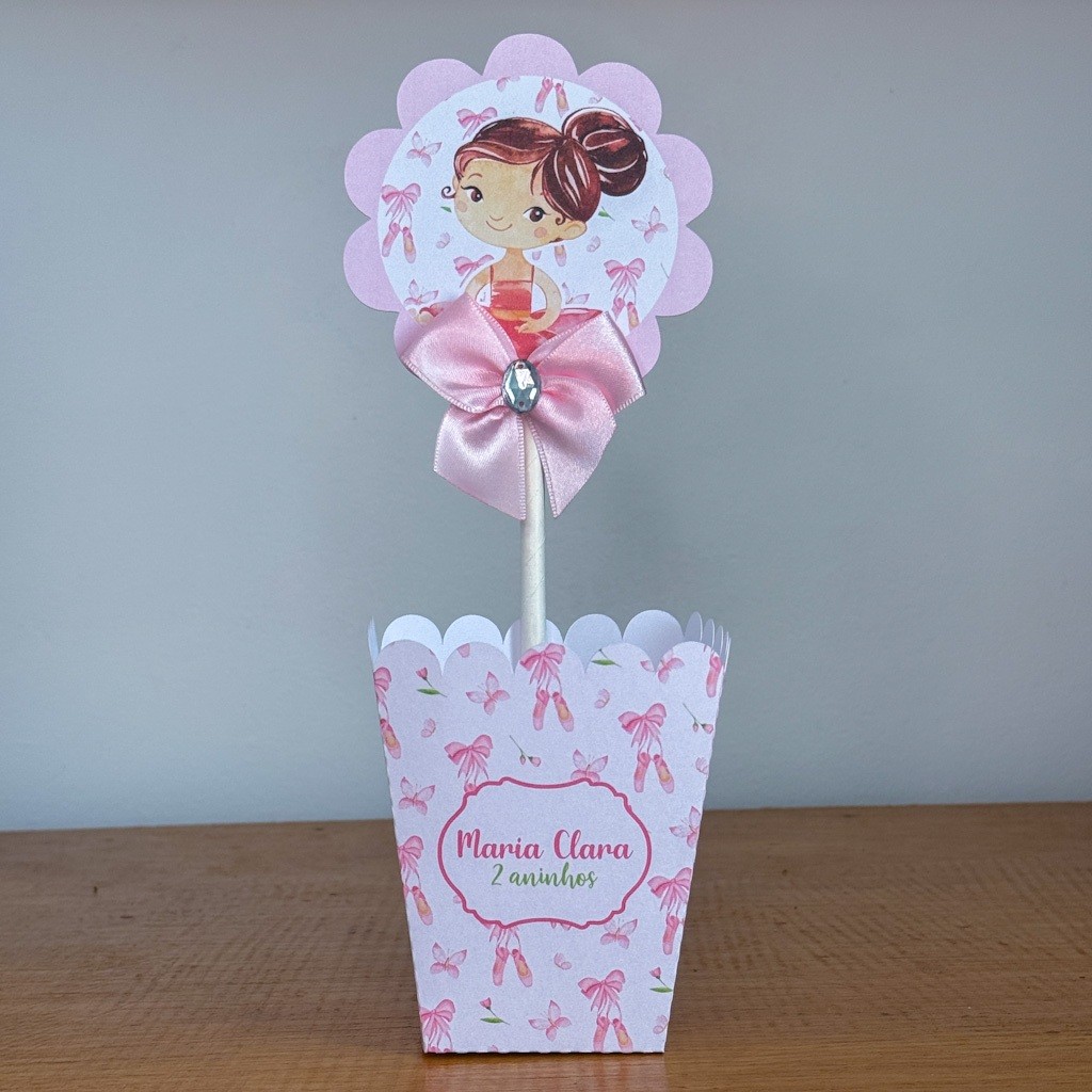 Cachepô  Centro de Mesa Bailarina Lembrancinhas para Festa Lembrancinhas personalizadas Festa Infantil