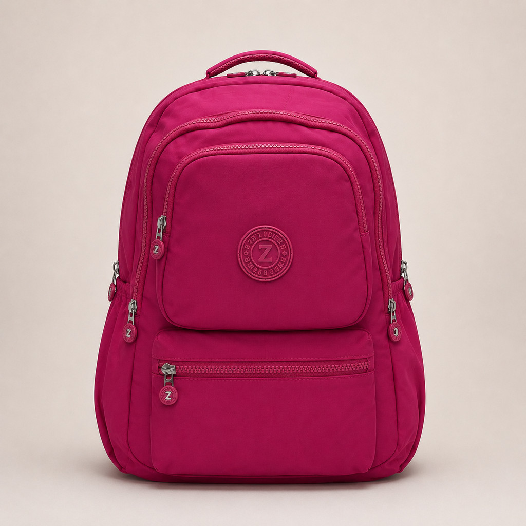 Mochila escolar trabalho grande de Nylon com Chaveiro Feminina Masculina