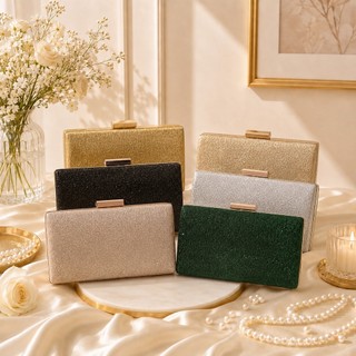 Bolsa Clutch Feminina Festa com Brilho Glitter Luxo Carteira de Mão Casamento Formatura Madrinha