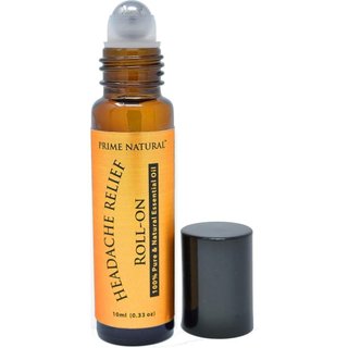 Óleo Essencial para Alívio de Dor de Cabeça PRIME Roll-On 10ml, pré-diluído, pronto para usar, adequado para tensão, dor