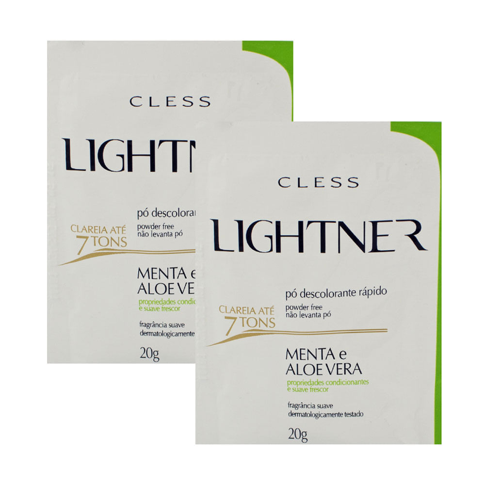 Kit 2 Descolorante Lightner Menta e Aloe Vera com 20g