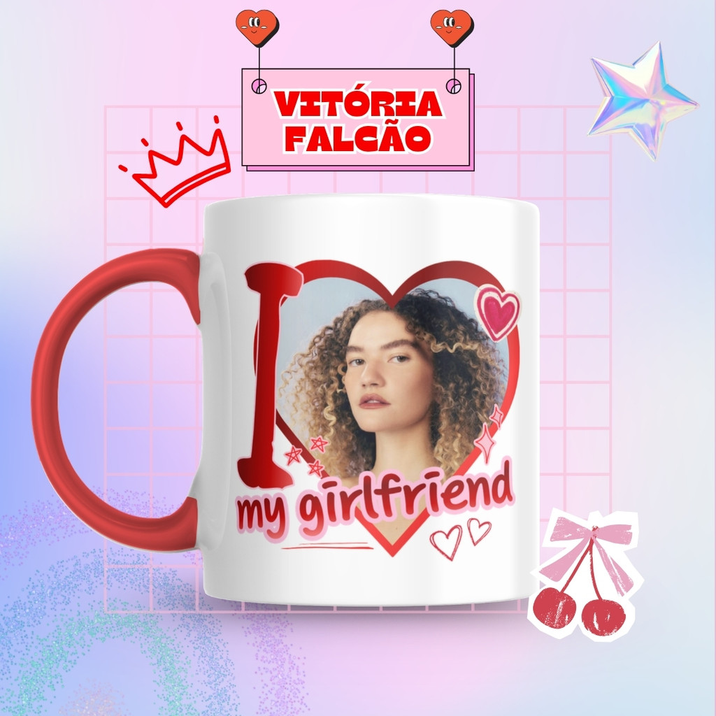 Caneca Xicara Porcelana 325ml Anavitória Vitória Falcão Personalizada Presente Decoração Casa