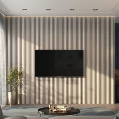 Painel Ripado de PVC 8 Barra de 2,70MX15CM (3,24m²) Bariri Carvalho Berlim