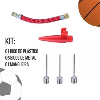 Kit Peças Bicos Para Bomba de Ar Encher Inflar Bola Boias Piscina Infláveis