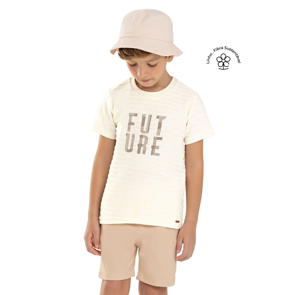 Conjunto Infantil Menino Future Relevo Colorittá Bege
