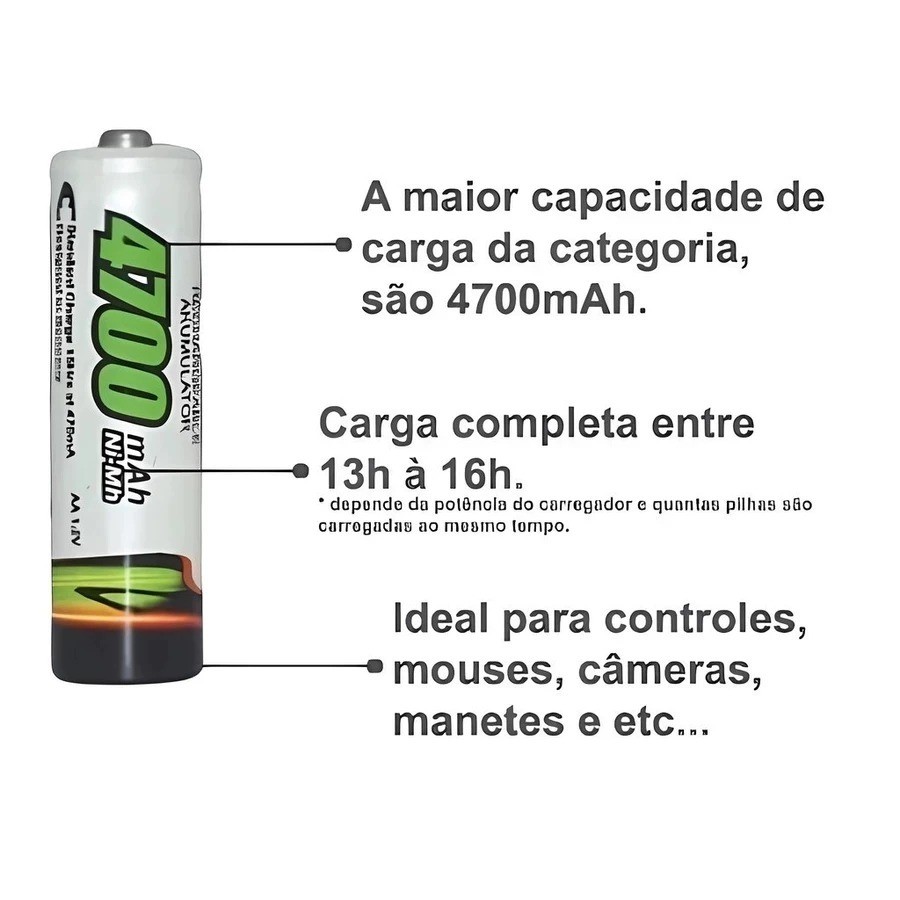 Carregador de Pilhas AA AAA Bateria 9V Universal Bivolt — imagem 2 de 2