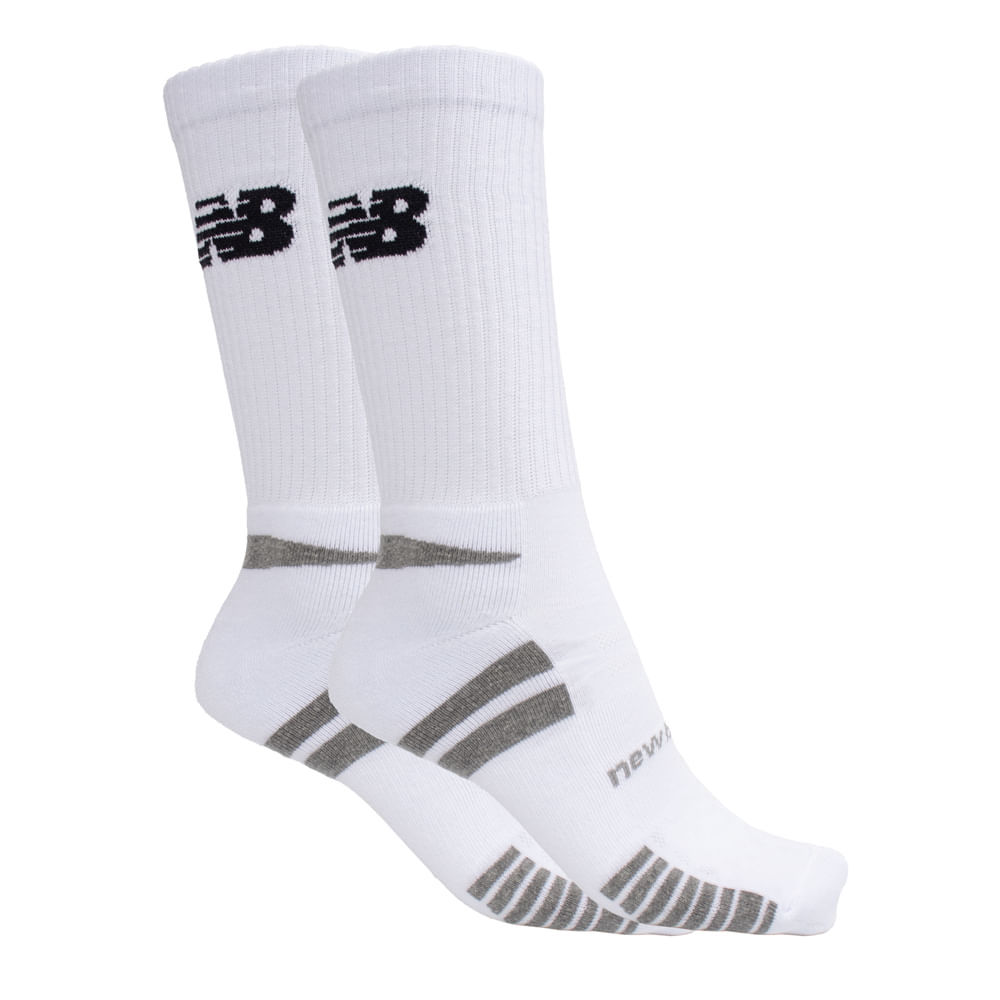 Meia Unissex New Balance Kit 3 NB74A Branco/Cinza/Preto