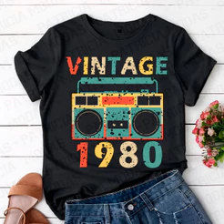 Camiseta Unissex Vintage 1980 1988 Classic 100% Algodão P ao G3 Retrô Anos 80 Plus Size