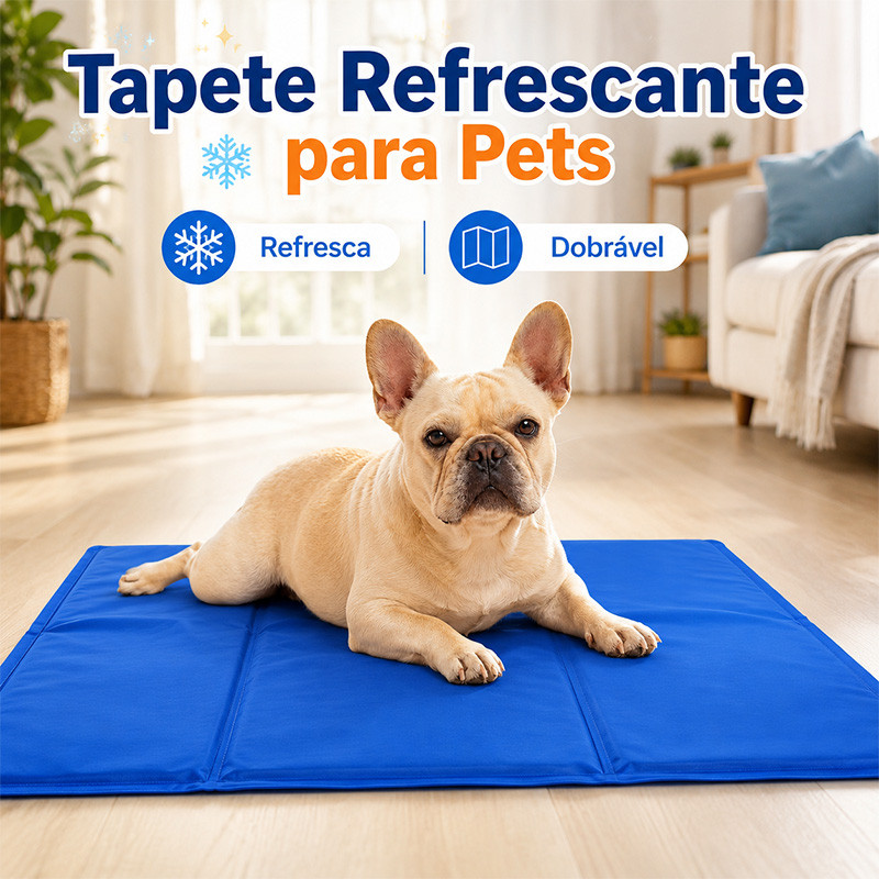Tapete Refrescante Gelado para Cachorro Gato Grande 30X40/40X50/50X65cm Confortável para Descanso