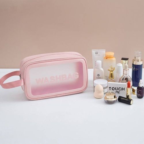 Necessaire Organizadora Compacta Com Alça Impermeável Multiuso Viagem Make Cuidados