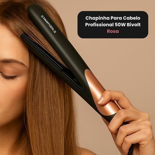 Chapinha Cabelo Profissional 50W Bivolt PP Rosa Cinza Sortida STARTOOLS