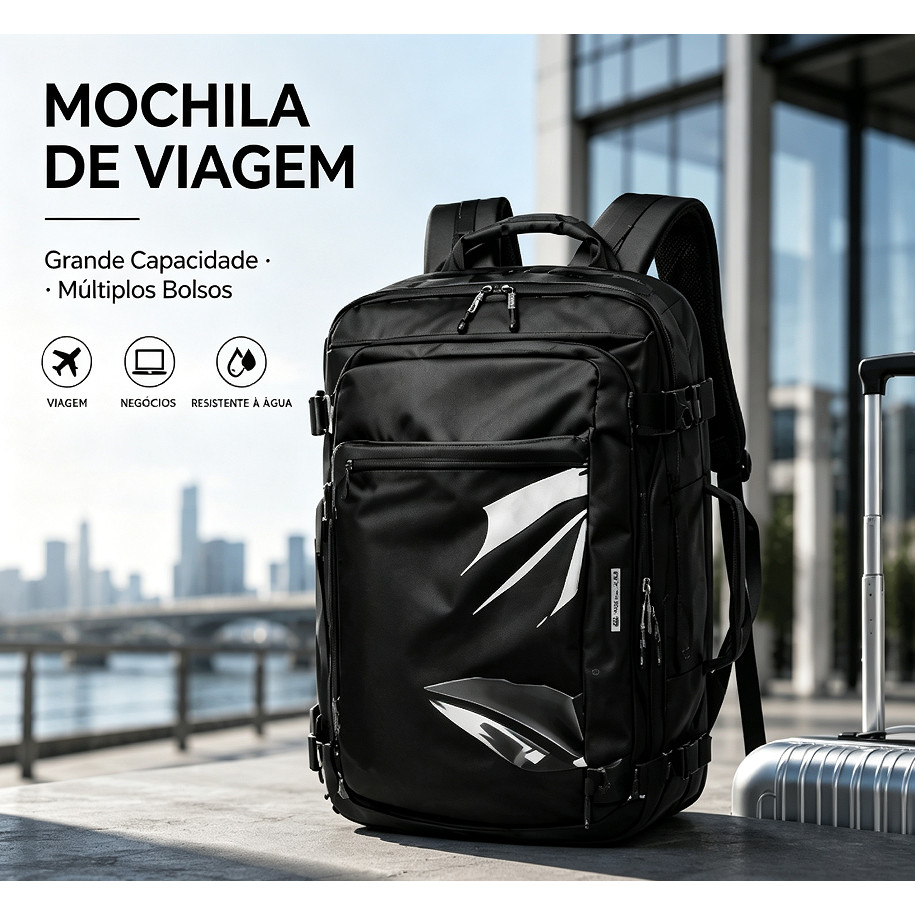 Mochila de Ferramentas Grande Capacidade, Bolsa Resistente com Múltiplos Bolsos para Eletricista e DIY