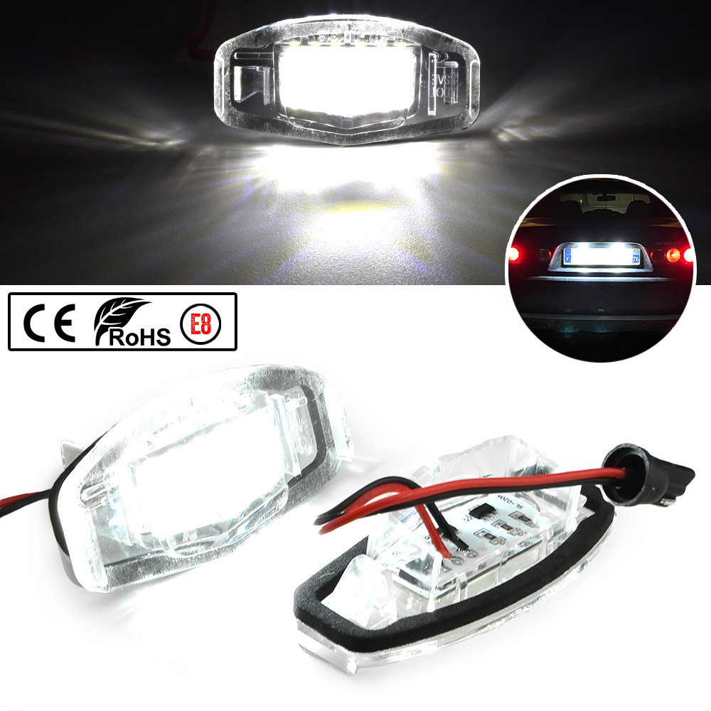 Número Do Carro Luzes Da Placa De Licença Branco Brilhante Auto Lâmpada Led Para Honda Civic Sedan Piloto Accord Odyssey