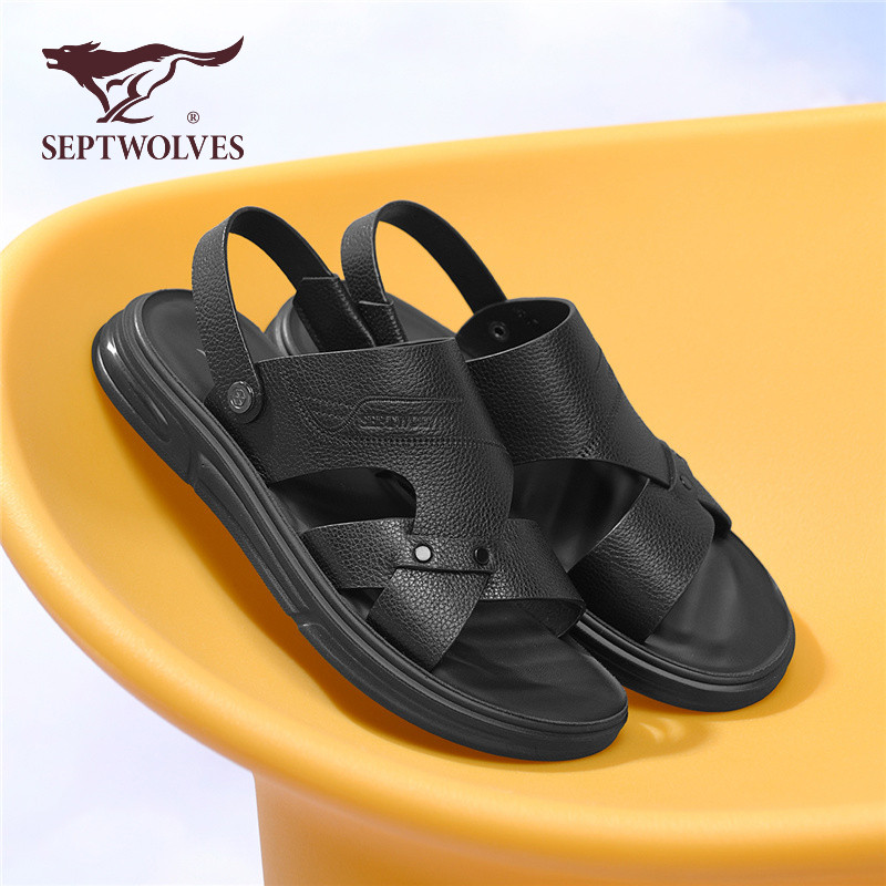 Sete lobos sandálias masculinas verão novo estilo sapatos de praia de sola macia ao ar livre Casual ao ar livre usar chi
