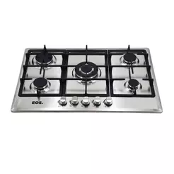 Fogão Cooktop Inox A Gás 5 Bocas 1 Dupla Ecg05 Bivolt - Eos B163916 Bivolt