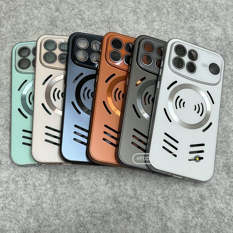 Capa para Telefone OPPO A7 Pro Max, Magnética Oca com Protetor de Lente Integrado, Capa Anti-Queda de Cobertura Total pa